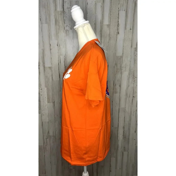 NWT Clemson University Orange Neon Palmetto Trees Short‎ Sleeve Unisex T-Shirt - Picture 6 of 6